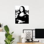 Poster Mona Lisa<br><div class="desc">Um impressão preto e branco de arte pop do artista italiano Leonardo da Vinci,  obra-prima de 1504,  Mona Lisa.</div>