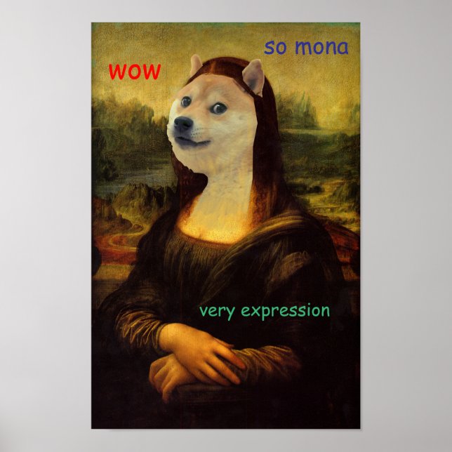 Póster Mona Lisa Artística Doge (Frente)