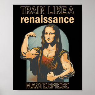 Poster Mona Lisa Bodybuilding Muscle Gym Weising Wo