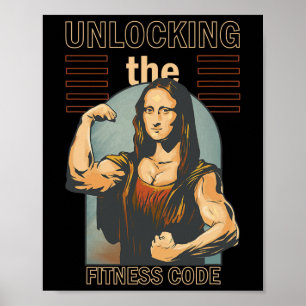 Poster Mona Lisa Bodybuilding Muscle Gym Weising Wo