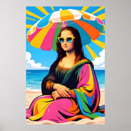 Poster Mona Lisa By the Beach Pop Art