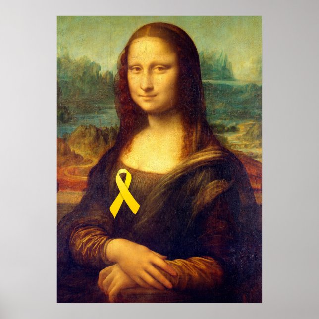 Poster Mona Lisa Com Fita Amarela (Frente)