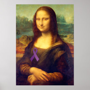 Póster Mona Lisa Com Fita Roxa