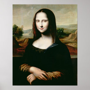 Póster Mona Lisa, cópia da pintura de Leonardo da Vin