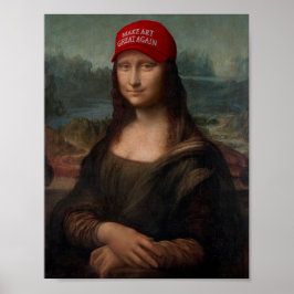 Poster Mona Lisa e Faça a Arte Grande Novamente