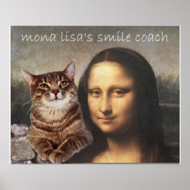 Poster Mona Lisa e seu gato (Frente)
