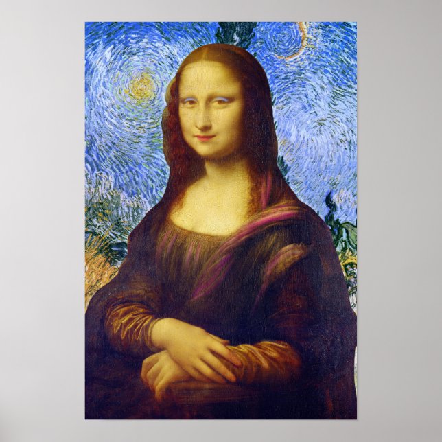 Poster Mona Lisa e Van Gogh (Frente)