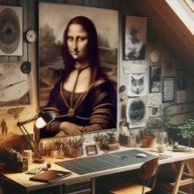 Mona Lisa entrelaçada em shibari