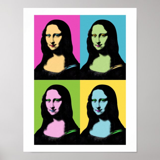 Poster Mona Lisa - Estilo de Arte Pop (Frente)