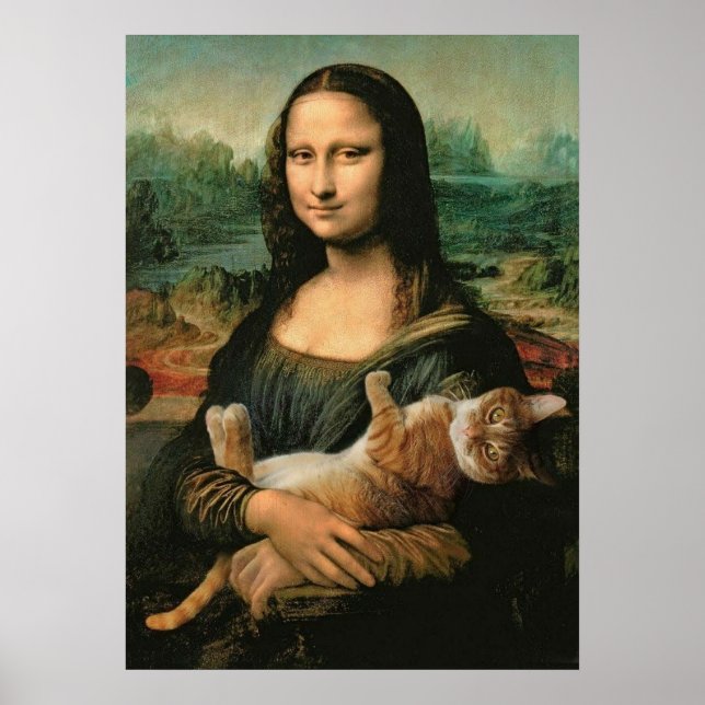 Poster mona lisa, leonardo da vinci, arte clássica, renas (Frente)
