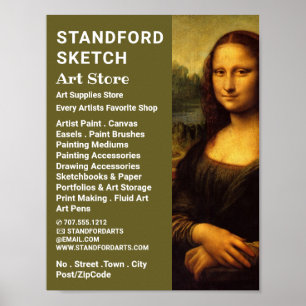Poster Mona Lisa, Leonardo Da Vinci, Loja de Artigos de A