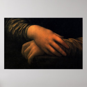 Póster Mona Lisa - mãos