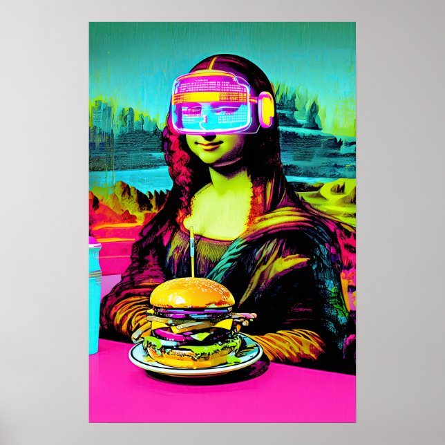 Poster Mona Lisa Meme Arte Pop  (Frente)