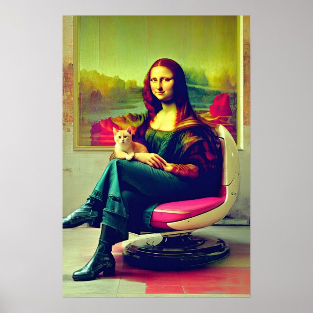 Poster Mona Lisa Meme Pop Art  (Frente)