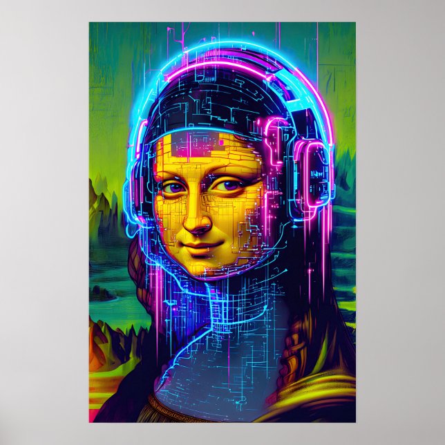 Poster Mona Lisa Meme Pop Art  (Frente)