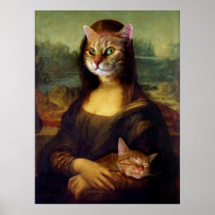 Poster Mona Lisa Orange Cat