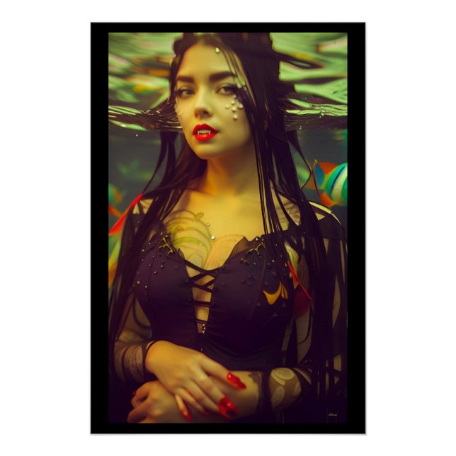 Póster Mona Lisa ou uma Vampira Subaquática Sexy (Frente)
