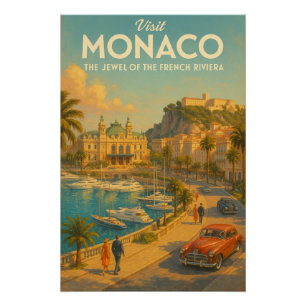 Póster Mônaco – A Joia da Riviera Francesa.