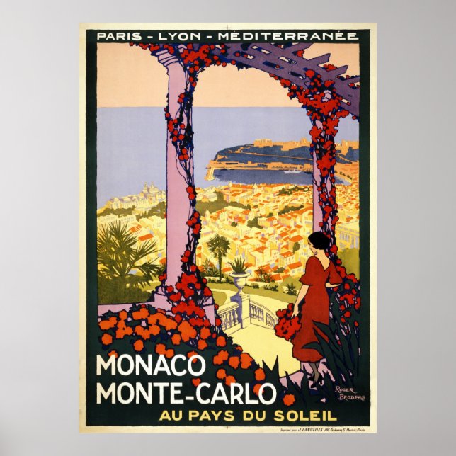 Póster Mônaco Monte Carlo (Frente)