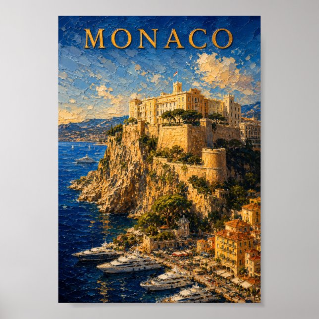 Poster Monaco: Sunny Coast Palace Art Souvenir (Frente)