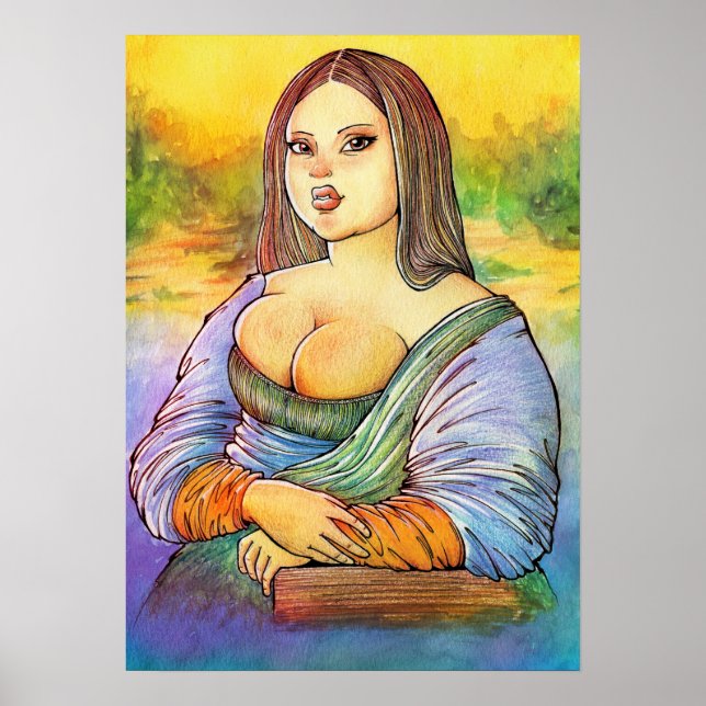 Póster Monalisa de tamanho mais (Frente)
