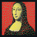 Poster Monalisa Pop Dot Art<br><div class="desc">Uma Monalisa moderna contemporânea com fundo vermelho e pontos verdes. É inspirado por designers modernos,  como Yayoi Kusama.</div>