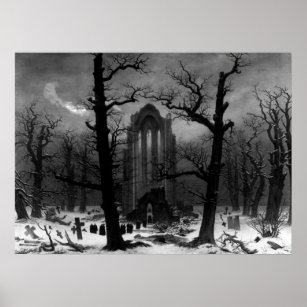 Poster Monastério Terra Enterrada Sob Neve