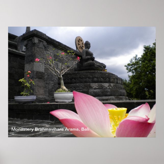 Poster Monastery Brahmavihara Arama, Bali (Frente)