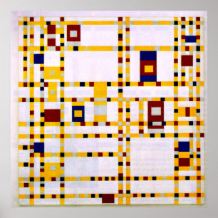 Póster Mondrian - Broadway Boogie Woogie