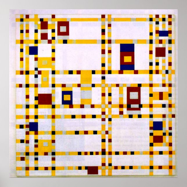Póster Mondrian - Broadway Boogie Woogie (Frente)