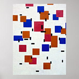 Poster Mondrian - Composição na Cor A