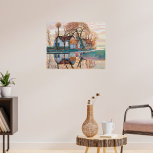Poster Mondrian, Fazenda perto de Duivendrecht,