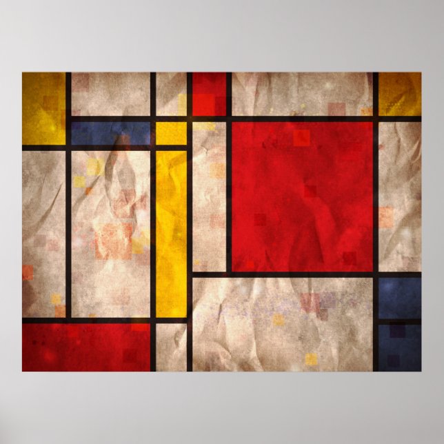 Póster Mondrian Inspirado (Frente)