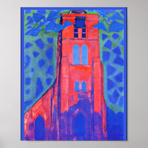Poster Mondrian - Torre da Igreja em Domburg