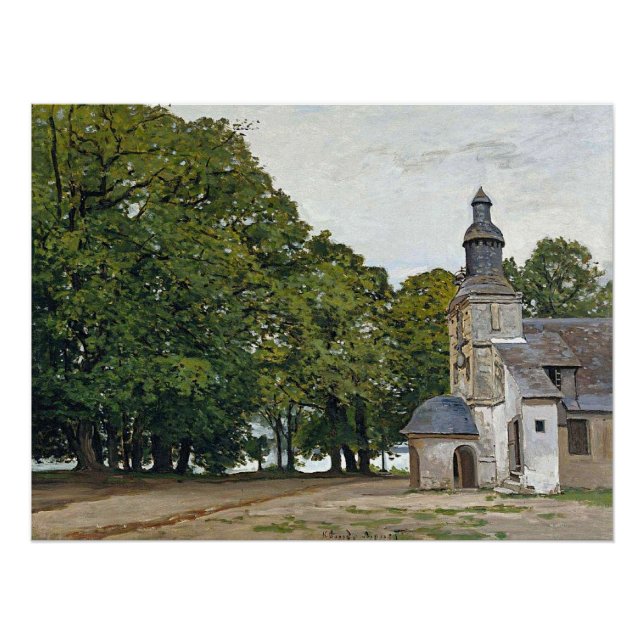 Póster Monet - A Capela Notre Dame de Grace (Frente)