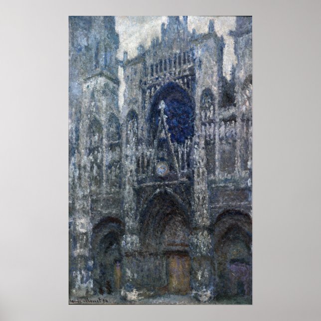 Poster Monet - A Catedral Em Rota O Portal, A Cinza (Frente)