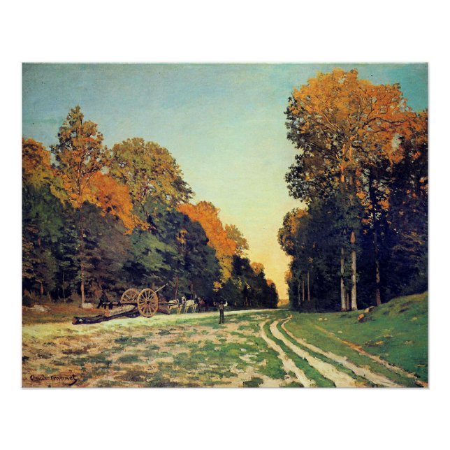 Póster Monet - A estrada entre Chailly e Fontainebleau (Frente)