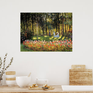 Poster Monet - A Família do Artista no Jardim
