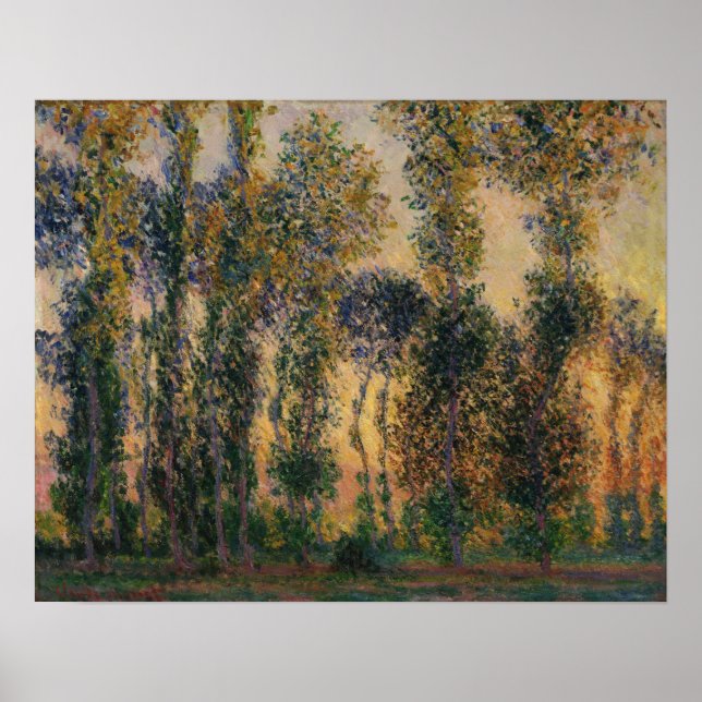 Poster Monet - Álamo Em Giverny 1888 (Frente)