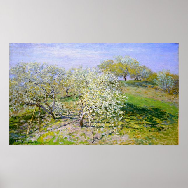 Poster Monet - Apple Trees In Bloom 1873 (Frente)
