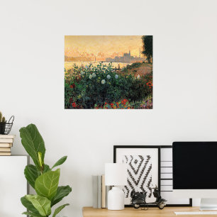 Poster Monet - Argenteuil, Flores à Margem do Rio