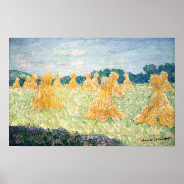 Poster Monet - As Jovens Mulheres Do Efeito Sol Giverny (Frente)
