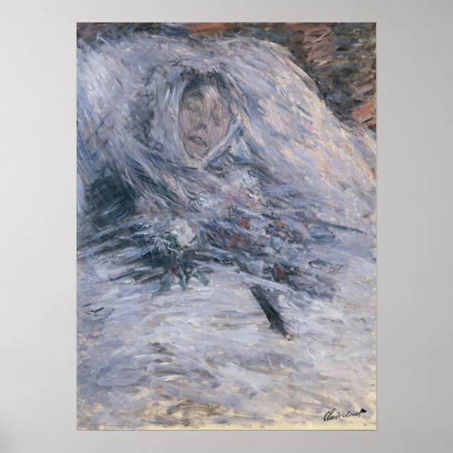 Poster Monet - Camille No Seu leito De Morte Em 1879 (Frente)
