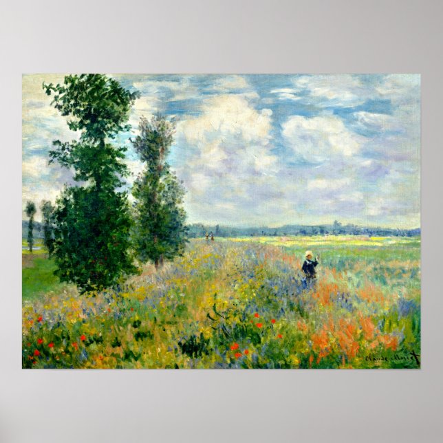 Poster Monet - Campo de Papoulas Argenteuil 1875 (Frente)