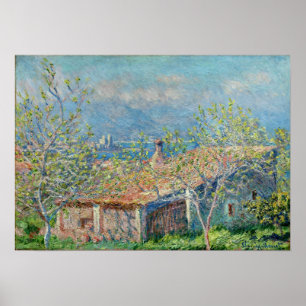 Poster Monet - Casa do Jardineiro em Antibes 1888
