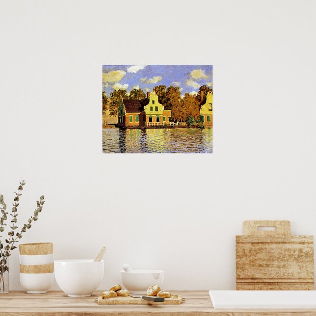Poster Monet - Casas do rio Zaan em Zaandam, (Cozinha)