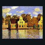 Poster Monet - Casas do rio Zaan em Zaandam,<br><div class="desc">Trabalho de arte popular de Claude Monet,  Casas no Rio Zaan em Zaandam.</div>
