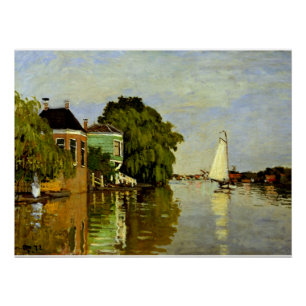 Póster Monet - Casas no Achterzaan