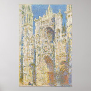 Poster Monet - Catedral de Rouen - Luz do Sol na Facada O