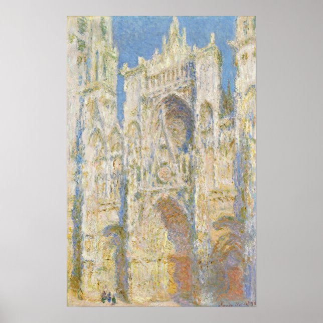 Poster Monet - Catedral de Rouen - Luz do Sol na Facada O (Frente)